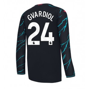 Manchester City Josko Gvardiol #24 Replica Third Stadium Shirt 2023-24 Long Sleeve